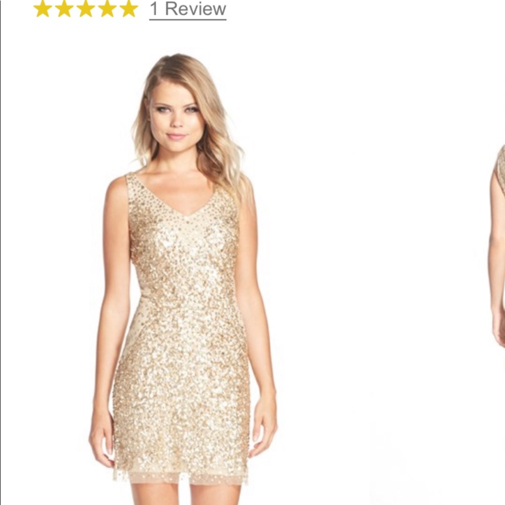 Gold Adrianna Papell dress